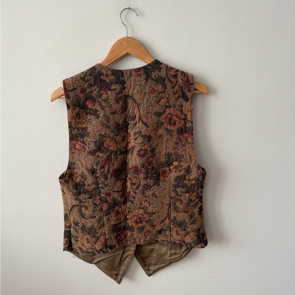 Express Brown Floral Tapestry Vest - Picture 8 of 8